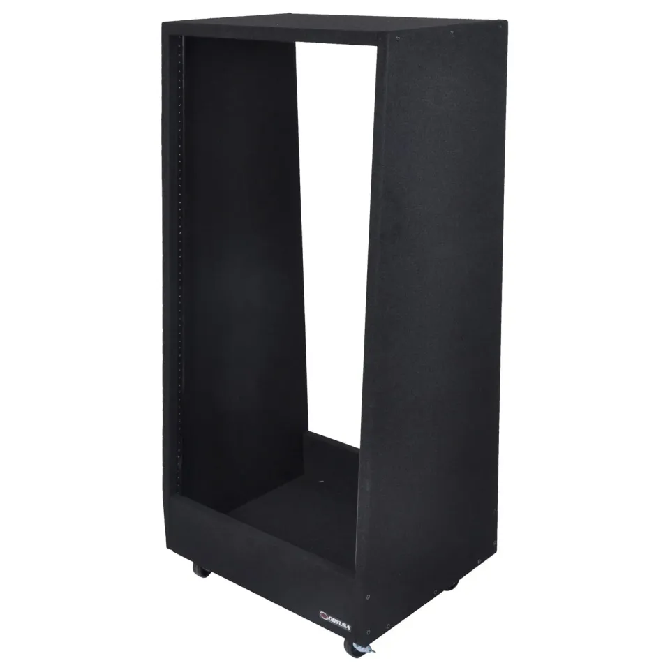 odyssey-carpeted-20u-rack-studio-moquette-roulettes-monter image 1