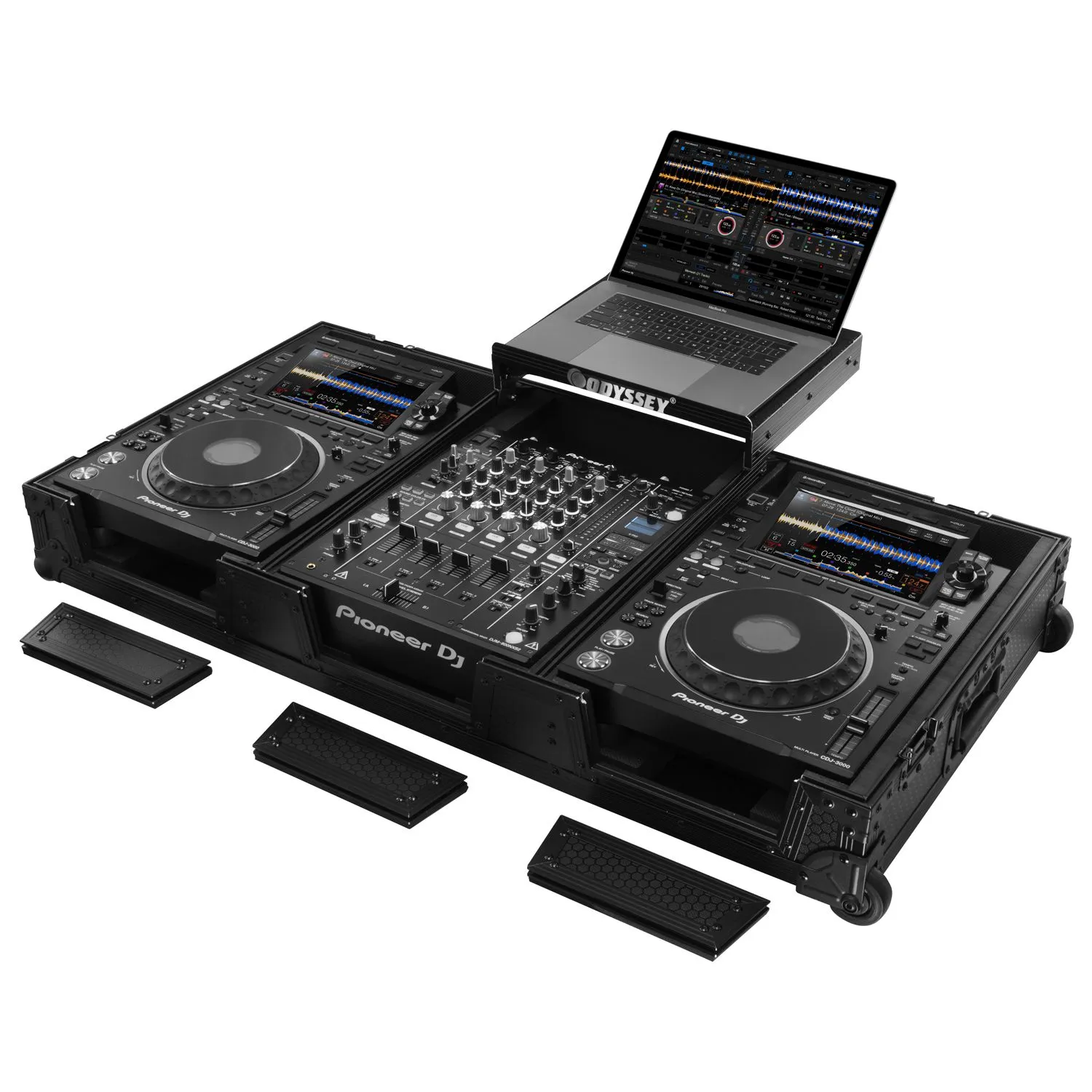 odyssey-industrial-board-flight-case-dj-cdj-3000-mixeur-12-pouces image 1