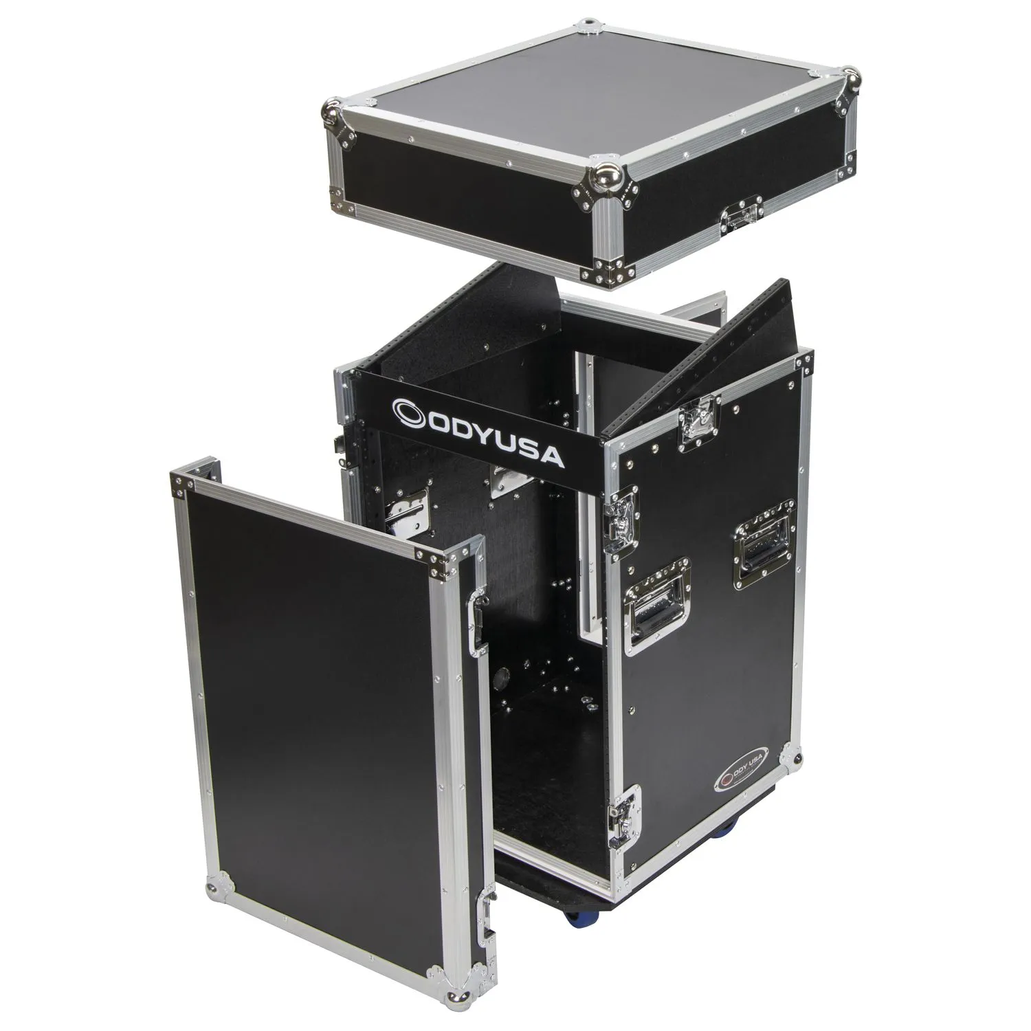 odyssey-flight-zone-combo-flight-case-rack-10u-14u-roulettes image 1
