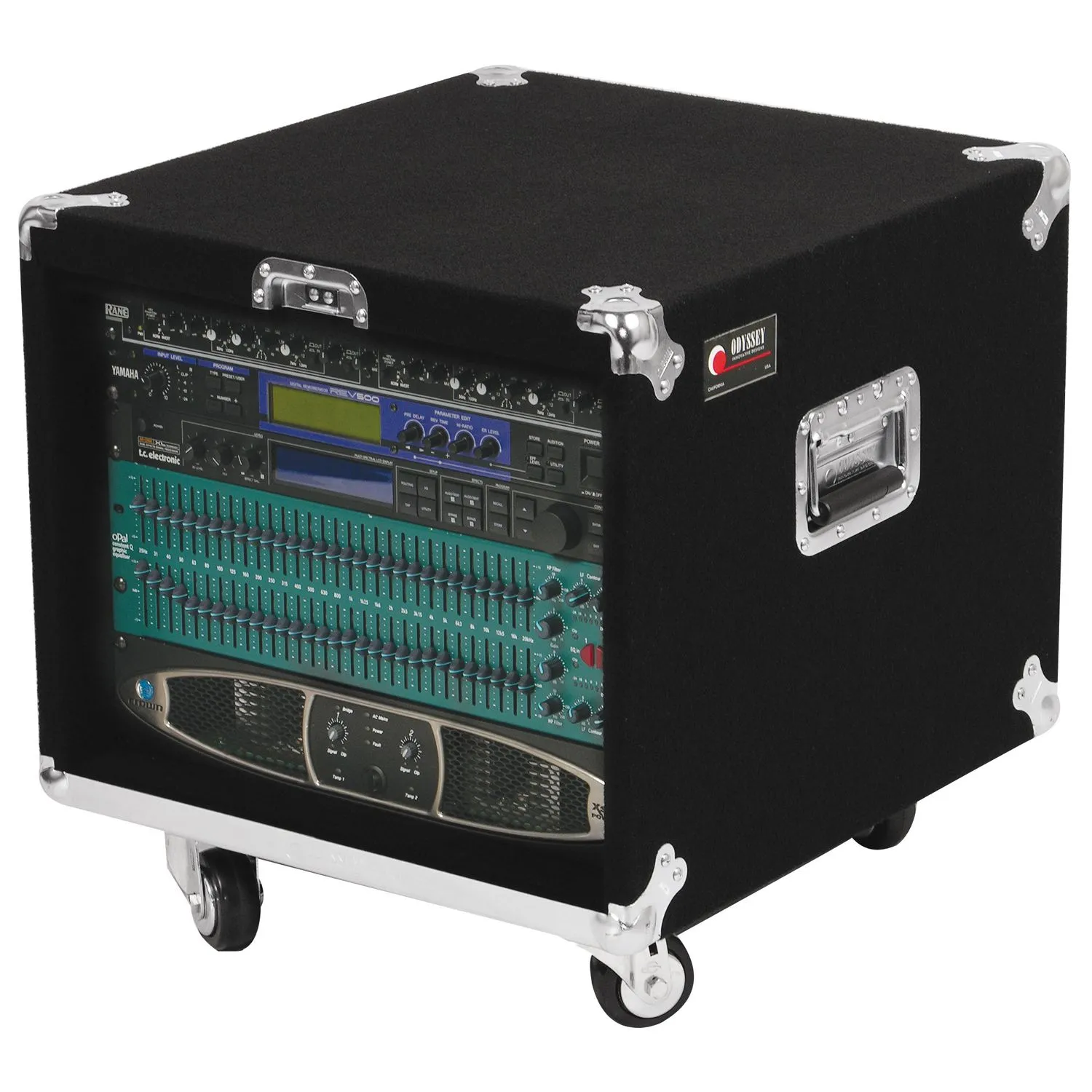 odyssey-carpeted-8u-flight-case-rack-ampli-moquette-roulettes image 1