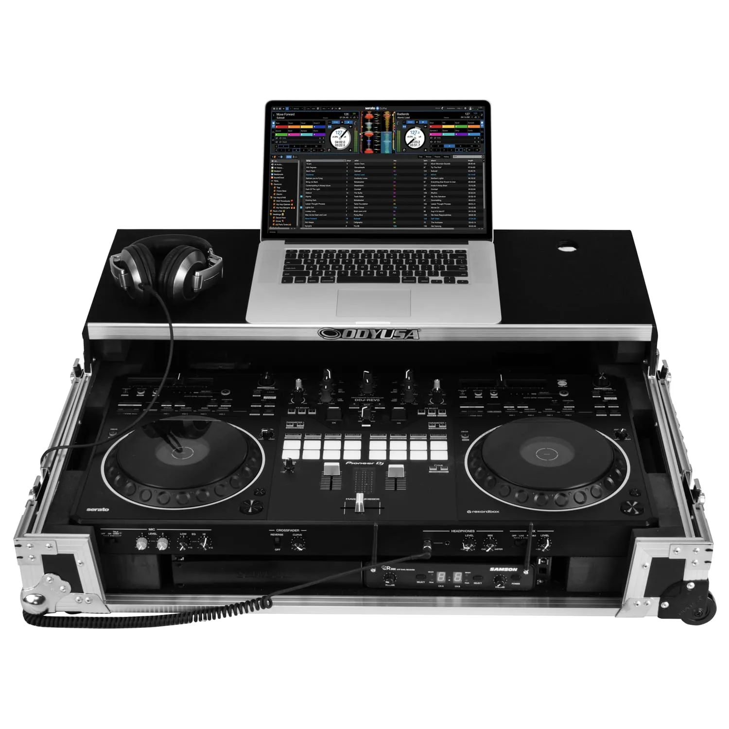 odyssey-flight-zone-ddj-rev5-flight-case-1u-roulettes-laptop image 2