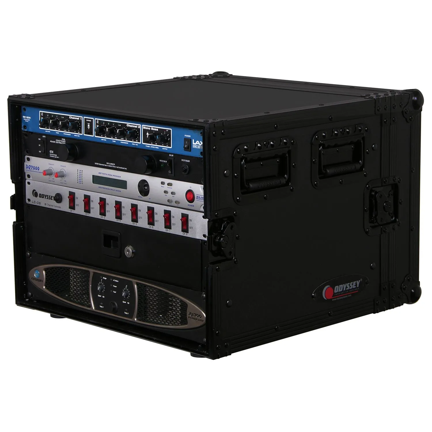 odyssey-black-label-rack-ampli-8u-19-noir-double-rail image 1