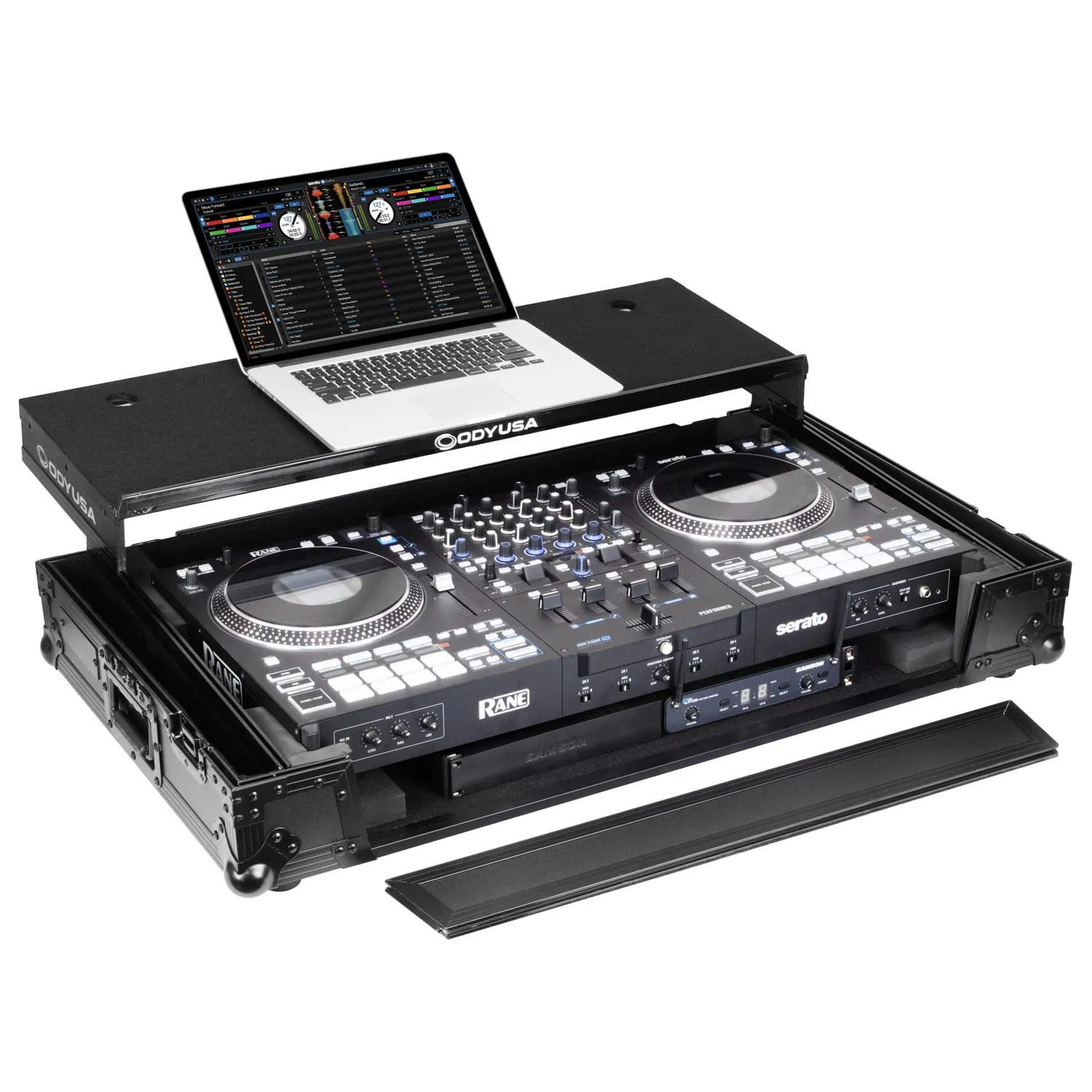 odyssey-black-label-rane-performer-flight-case-1u-roulettes image 3