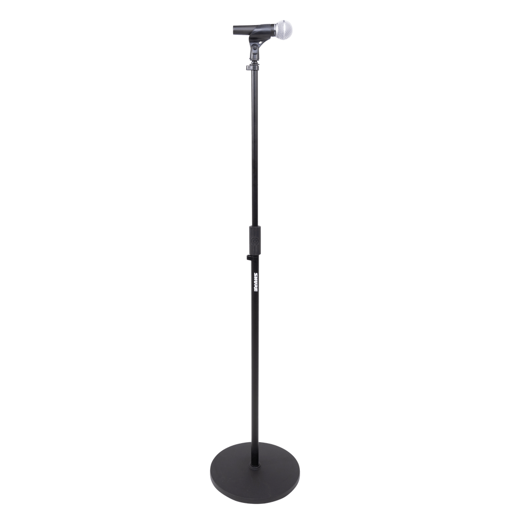 shure-sh-rbmicstand10-pied-micro-base-ronde-noir-162-cm image 1