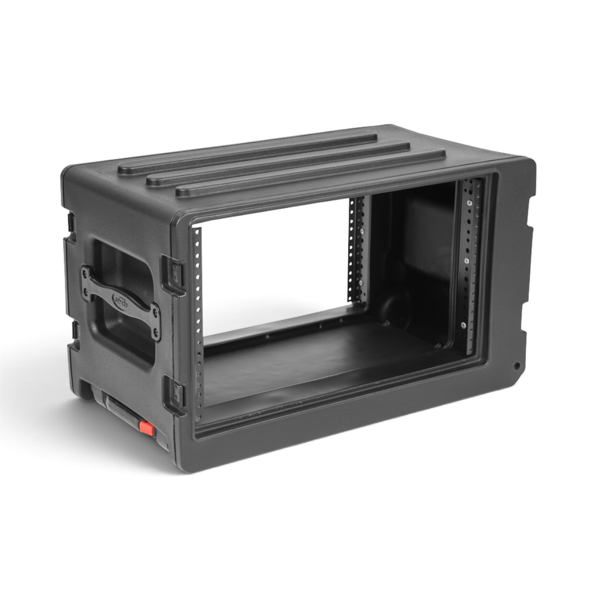 skb-rseries-shallow-6u-flight-case-rack-roulettes-noir image 1