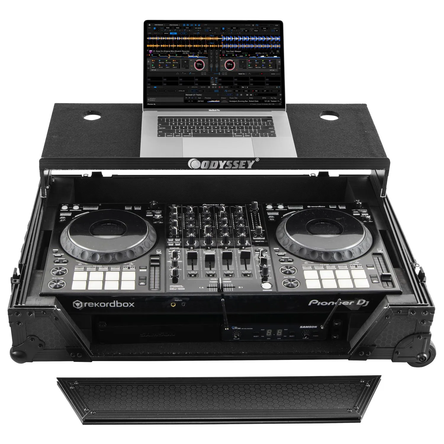 odyssey-industrial-board-ddj-1000-flight-case-roulettes image 2
