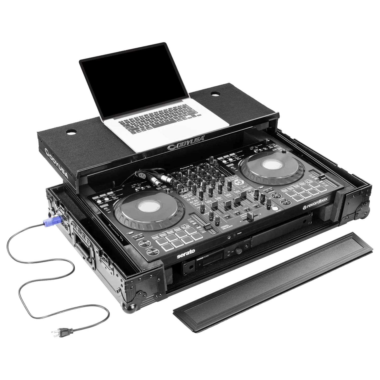 odyssey-flight-zone-flight-case-ddj-flx10-c-bl-xlr-roulettes image 1
