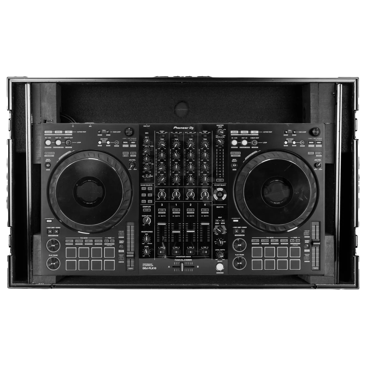 odyssey-flight-zone-flight-case-ddj-flx10-c-bl-xlr-roulettes image 6