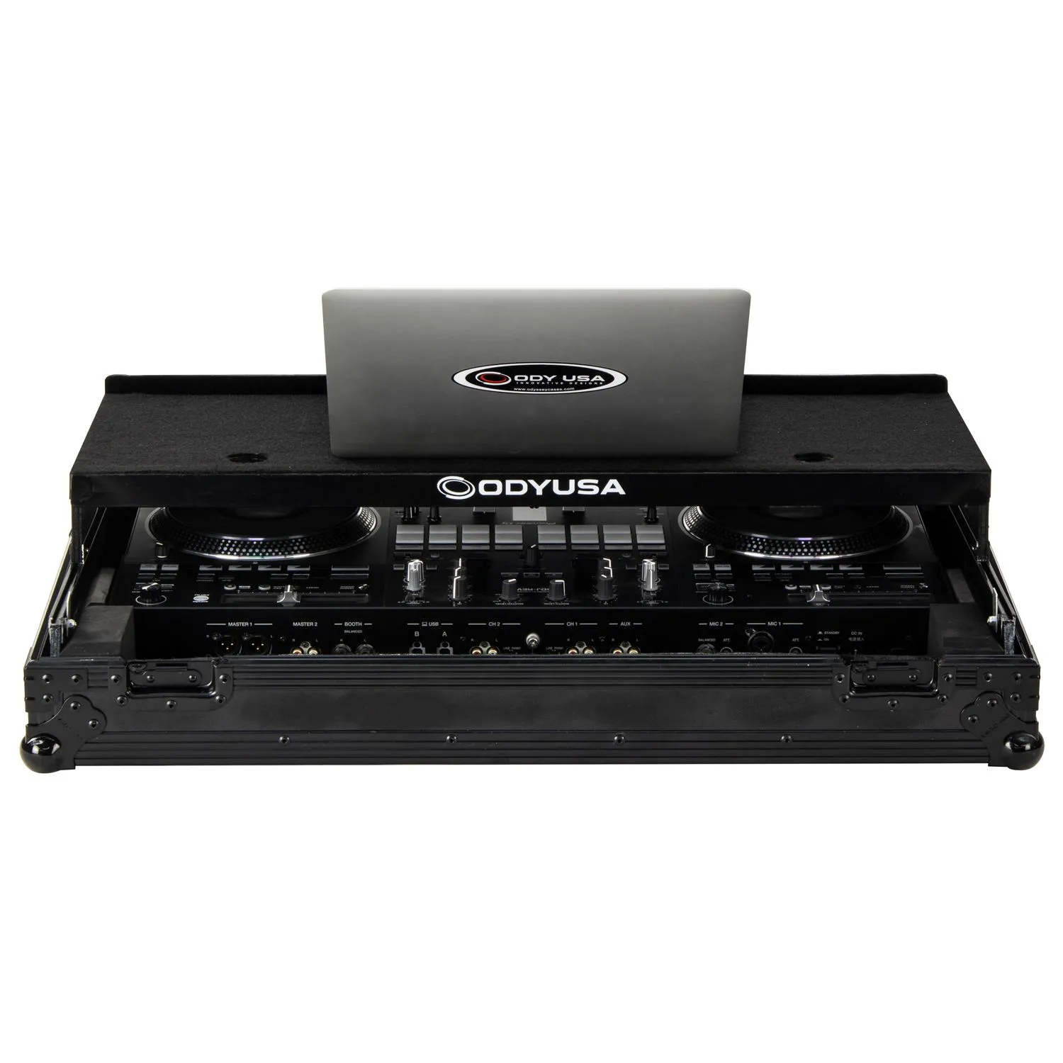 odyssey-black-label-flight-case-pioneer-ddj-rev7-glide-roulettes image 3