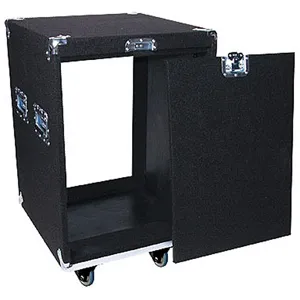 odyssey-carpeted-rack-ampli-14u-roulettes-moquette-noire image 1