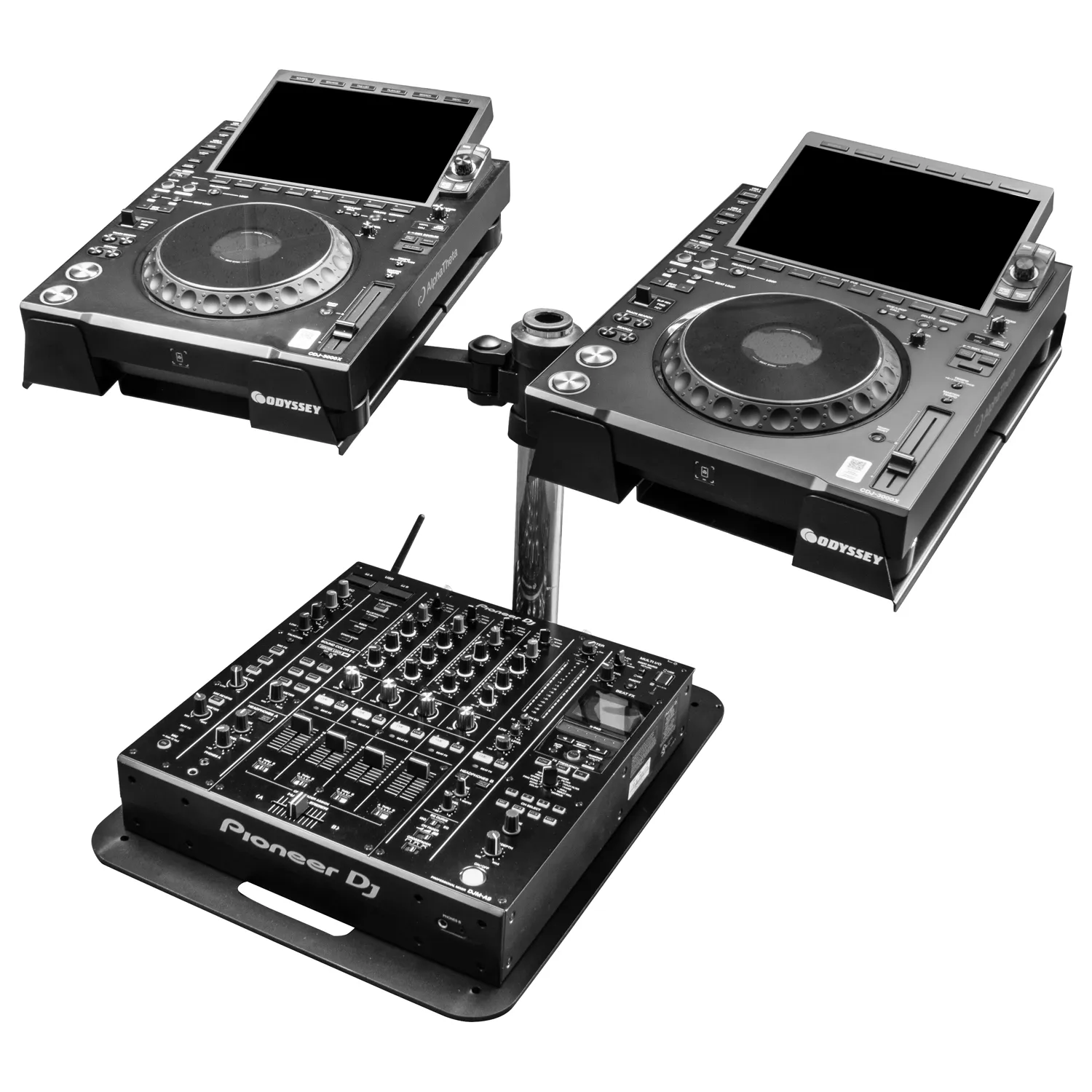 odyssey-l-evation-dual-universal-stand-dj-double-bras-plateau image 1